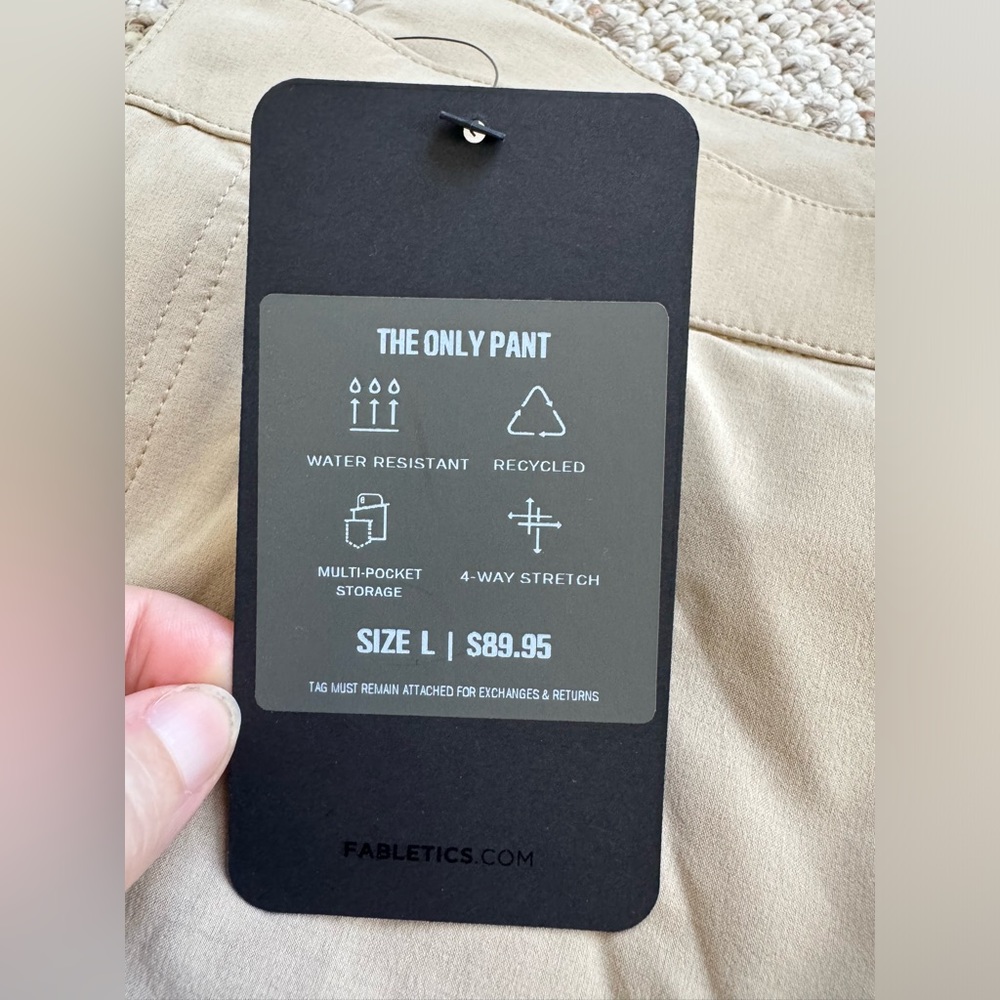 Fabletics NEW tan LARGE pant